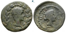 Lydia. Nysa. Augustus with Livia 27 BC-AD 14. Bronze Æ