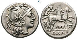 Pinarius Natta 155 BC. Rome. Denarius AR