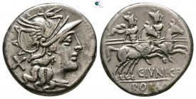 C. Junius C.f.  149 BC. Rome. Denarius AR