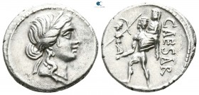 Julius Caesar 49-48 BC. Military mint traveling with Caesar in North Africa. Denarius AR