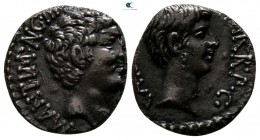 Marc Antony and Octavian 41 BC. Military mint moving with M.Antony. Denarius AR