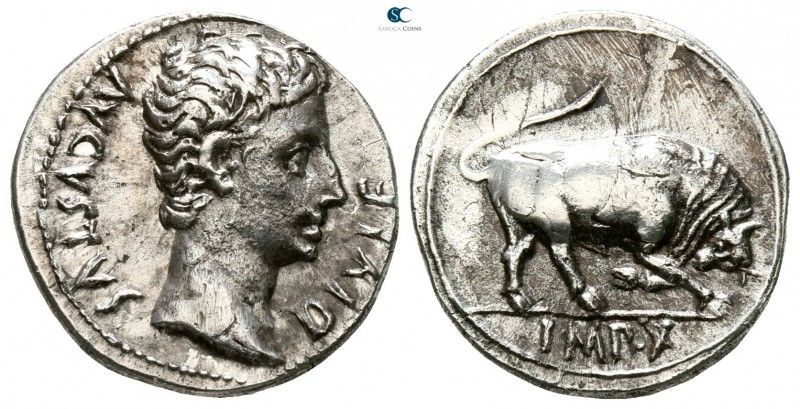 Augustus 27 BC-AD 14. Lugdunum (Lyon)
Denarius AR

17mm., 4,11g.

AVGVSTVS ...