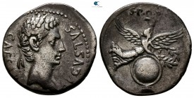 Augustus 27 BC-AD 14. Struck circa 19/8 BC. Spanish mint (Caesaraugusta?). Denarius AR
