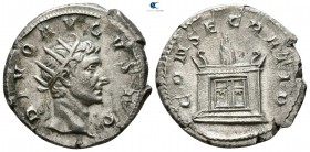 Divus Augustus AD 14. Restitution issue under Trajan Decius. Rome. Antoninianus AR