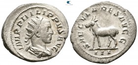 Philip II, as Caesar AD 244-246. Rome. Denarius AR