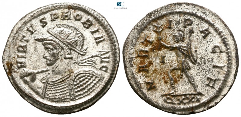 Probus AD 276-282. Ticinum
Antoninianus Æ silvered

23mm., 3,95g.

VIRTVS P...