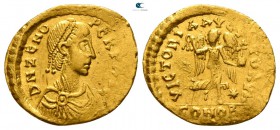 Zeno. Second reign AD 476-491. Constantinople. Tremissis AV