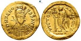 Zeno. Second reign AD 476-491. Constantinople. 8th officina. Solidus AV