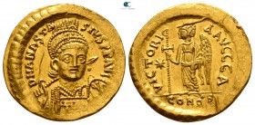 Anastasius I AD 491-518. Struck circa AD 507-518. Constantinople. 1st officina. Solidus AV