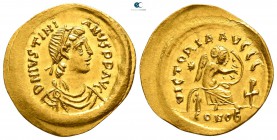 Justinian I AD 527-565. Struck AD 527-552. Constantinople. Semissis AV