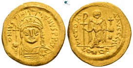 Justinian I AD 527-565. Struck AD 537-542. Constantinople. 8th officina. Solidus AV