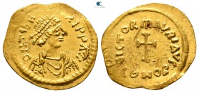 Maurice Tiberius AD 582-602. Struck circa AD 583-602. Constantinople. Tremissis AV