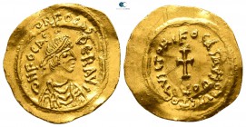 Phocas AD 602-610. Struck AD 607-610. Constantinople. Tremissis AV