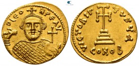 Leontius AD 695-698. 1st officina. Constantinople. Solidus AV