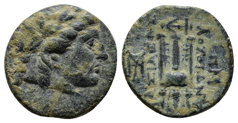 SELEUKID KINGDOM. Antiochos II Theos. Sardes. AE (17mm, 3.7 g) (261-246 BC). Obv...