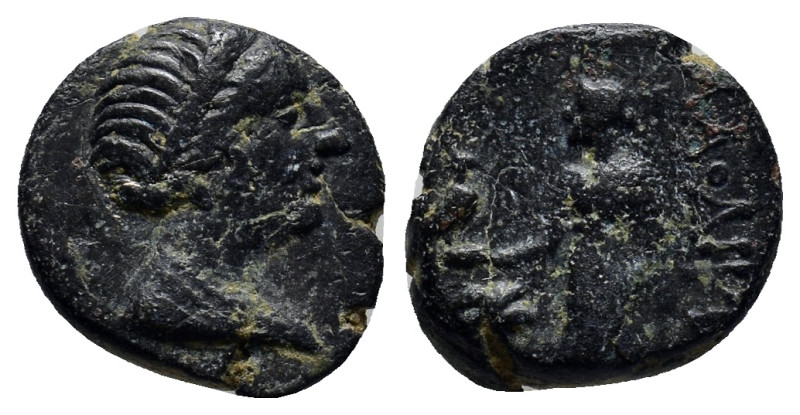 PHRYGIA. Laodikeia ad Lycum. Ae (13mm, 2.4 g) (2nd-1st century BC). Obv: Head of...