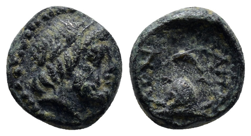 PHRYGIA. Apameia. Ae (11mm, 2.2 g) (133-48 BC). Uncertain magistrate. Obv: Laure...