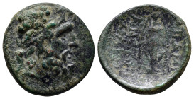 Phrygia. Apameia. 133-48 BC AE (22mm, 6.5 g), Laureate head of Zeus right / Facing cultus statue of Artemis Anaitis.