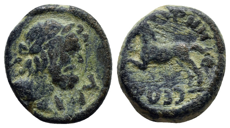 Pisidia. Termessos circa 40-39 BC. Bronze Æ (16mm, 6.3 g) Laureate head of Zeus ...