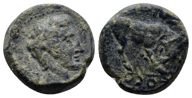 PHRYGIA. Eumeneia. Tiberius, 14-37. Ae (17mm, 6.8 g) struck under the magistrate...