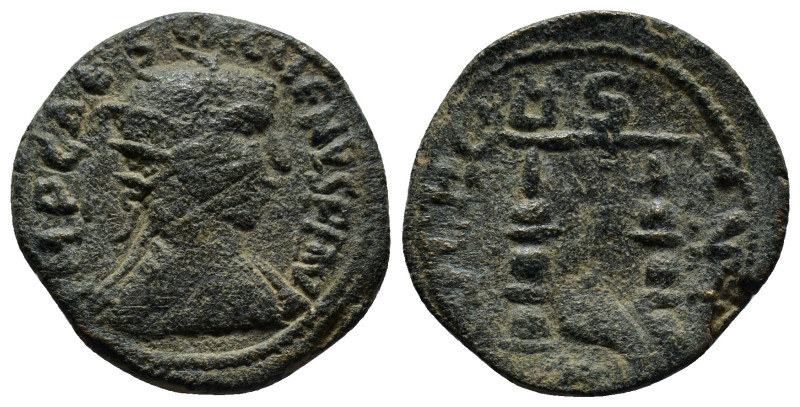 Pisidia, Antioch, Gallienus, AE (23mm, 6.5 g). IMP GALLIENVS PF AVG, radiate, dr...