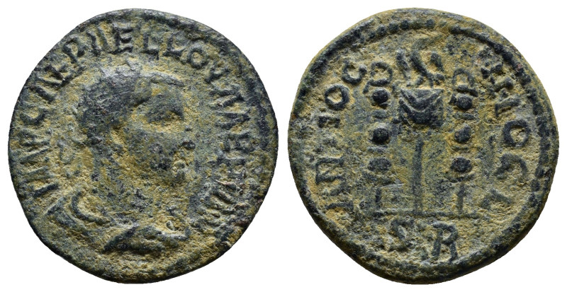 Pisidia, Antiochia. Valerian I. A.D. 253-260. Æ (22mm, 5.3 g). IMP CAE P AELL OV...