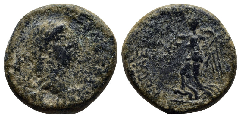 GALATIA, Koinon of Galatia. Nero. AD 54-68. Æ (18mm, 5.6 g). Struck AD 62-65. ΝΕ...