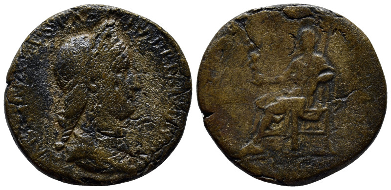 Sabina, Augusta, 128-136/7. Sestertius (31mm, 22.4 g), Rome. SABINA AVGVSTA HADR...