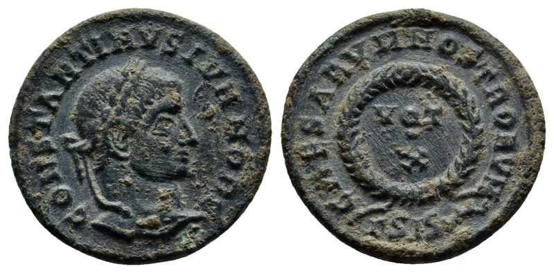 Constantine II, as Caesar, 316 - 337 AD AE Follis, Siscia Mint, (13mm, 3.3 g) Ob...