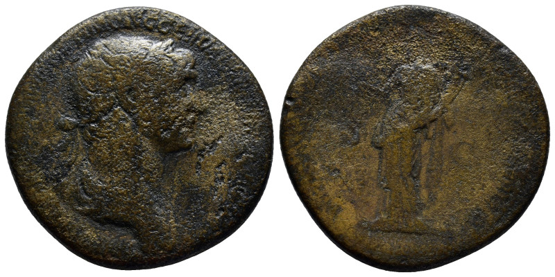 Trajan (AD 98-117). Sestertius (32mm, 23.3 g). Rome, AD 114-116. IMP CAES NERVA ...