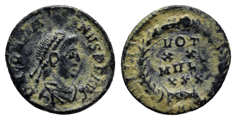 Gratian (367-383), Nummus, AD 379-383; AE (13mm, 1.2 g); D N GRATIA - NVS P F AV...