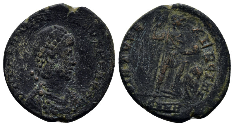 Valehtinian II. A.D. 375-392. AE 2 Majorina (23mm, 5.1 g). Nicomedia mint, struc...