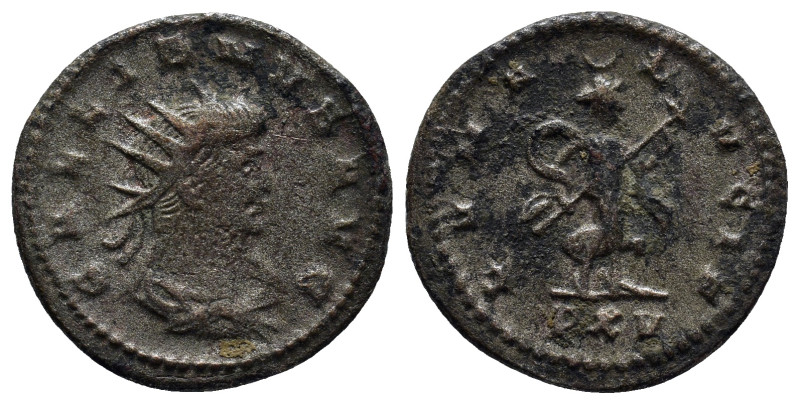 Gallienus (253-268) AE (21mm, 3.6 g) silvered Antoninianus, Antioch, AD 267 GALL...