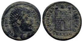 Constantine I. A.D. 307/10-337. Ae. follis. (19mm, 3.4 g) Antioch, A.D 329/30. diademed, draped and cuirassed bust of Constantine I right Rev. camp-ga...