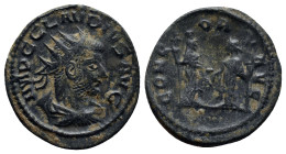 Claudius II Gothicus Æ Antoninianus. (20mm, 3.2 g) Antioch, AD 270. IMP C CLAVDIVS AVG, radiate, cuirassed and draped bust right / CONCOR AVG, Proserp...