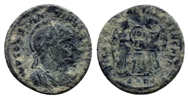 Constantinus I. the great AD 306-336. Arelate Follis Æ (17mm, 3.1 g). IMP CONSTA...