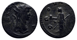 Gallienus (253-268). Antoninianus (18mm, 2.1 g). Rome, 262. Radiate and cuirassed bust r. R/ Providentia standing l., holding globe and sceptre