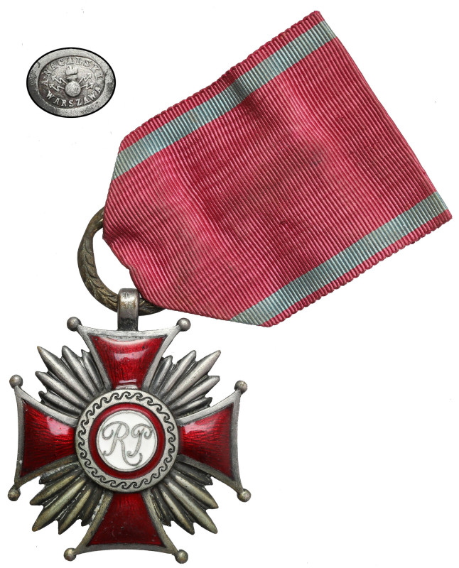 II RP, Srebrny Krzyż Zasługi - A. Nagalski Krzyż rzadkiego producenta - Adama Na...