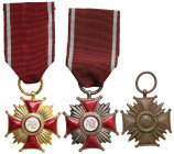 PRL / III RP, Krzyże Zasługi - monogram RP i PRL, zestaw (3szt)