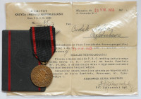 II RP, Medal Niepodległości - z dokumentem nadania i legitymacją