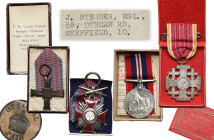 PSZnZ, Zestaw całościowy, w tym Srebrny Krzyż Zasługi Z MIECZAMI i i Krzyż Monte Cassino Z PUDEŁKIEM