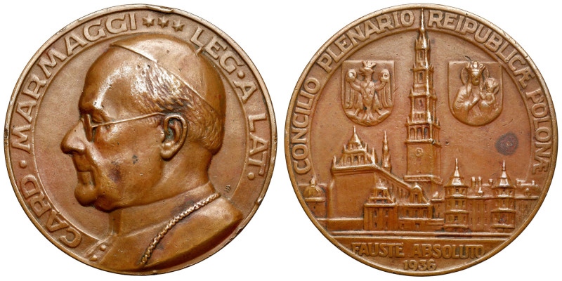 Medal, Kardynał Marmaggi 1936 - rzadki, w ogóle niespotykany Medal, który choć w...