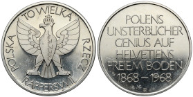 Szwajcaria, Rapperswil - Medal poświęcony Polakom 1868-1968