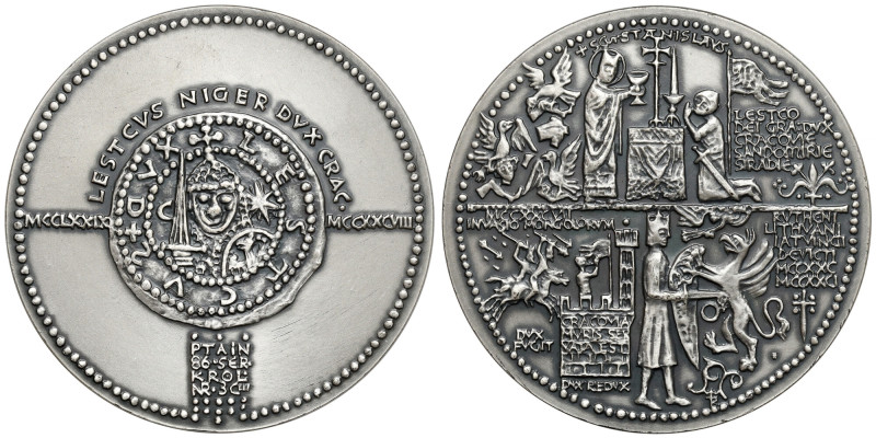 Medal SREBRO, seria królewska - Leszek Czarny Srebro 0.925, punca na obrzeżu.
 ...