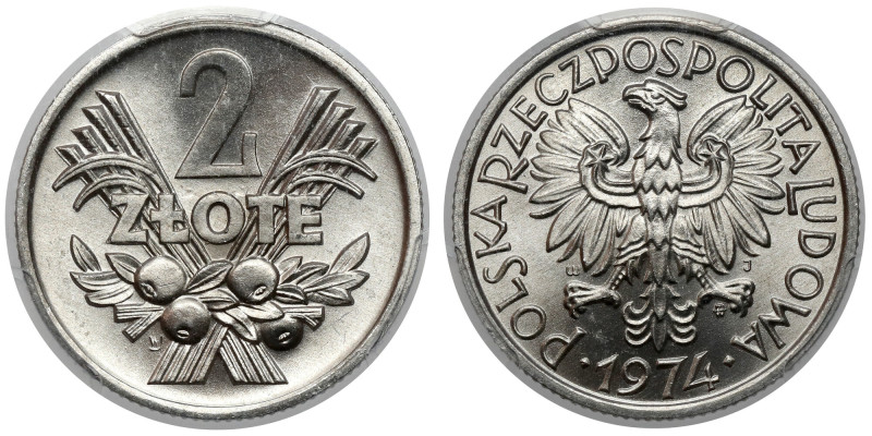 2 złote 1974 Reference: Parchimowicz 216.h
Grade: PCGS MS67