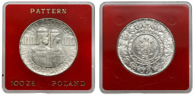 Próba SREBRO 100 złotych 1966 Mieszko i Dąbrówka - półpostacie