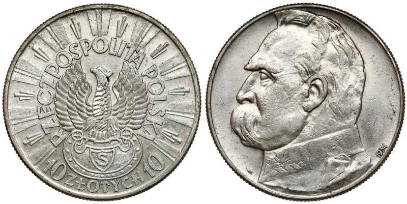 Strzelecki, Piłsudski 10 złotych 1934 Reference: Chałupski 2.31.1.a (R), Parchim...