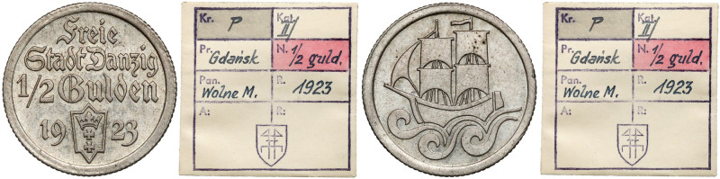 Gdańsk, 1/2 guldena 1923 - ex. Kałkowski Reference: Parchimowicz 59.a
Grade: XF...