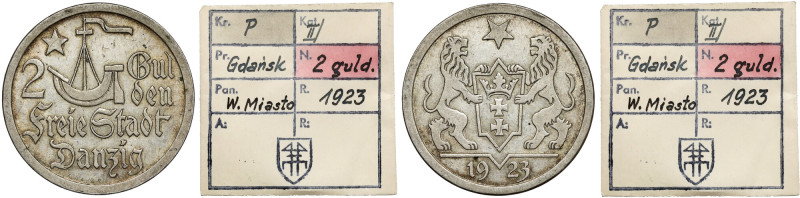 Gdańsk, 2 guldeny 1923 - ex. Kałkowski Reference: Parchimowicz 63
Grade: XF 
...