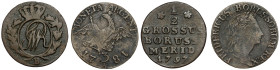 Prusy Południowe, Półgrosz Wrocław 1797 i 3 krajcary 1781-A (2szt)